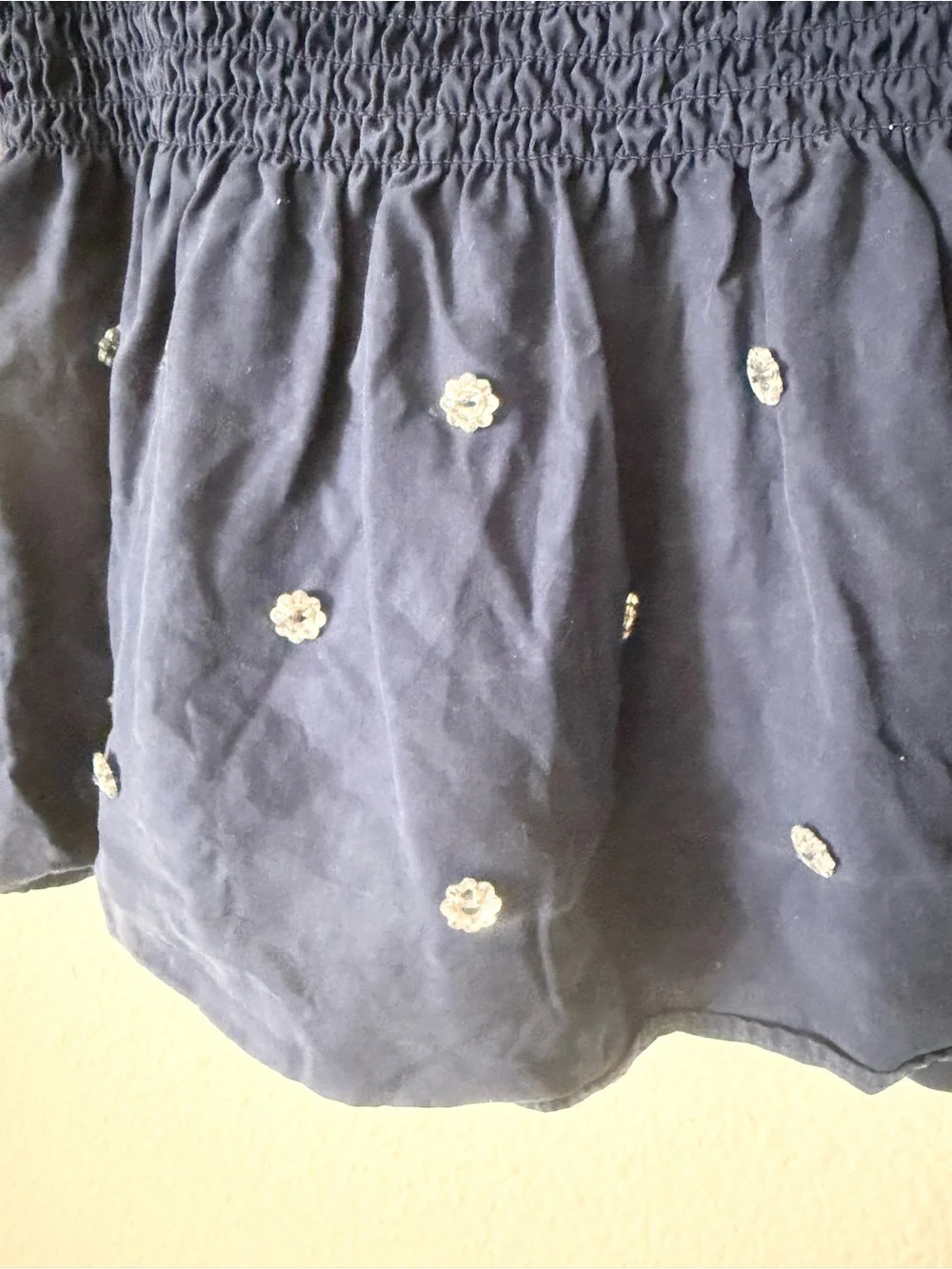 Hill House SMALL Jewel Jammie tank pants set in navy rhinestone